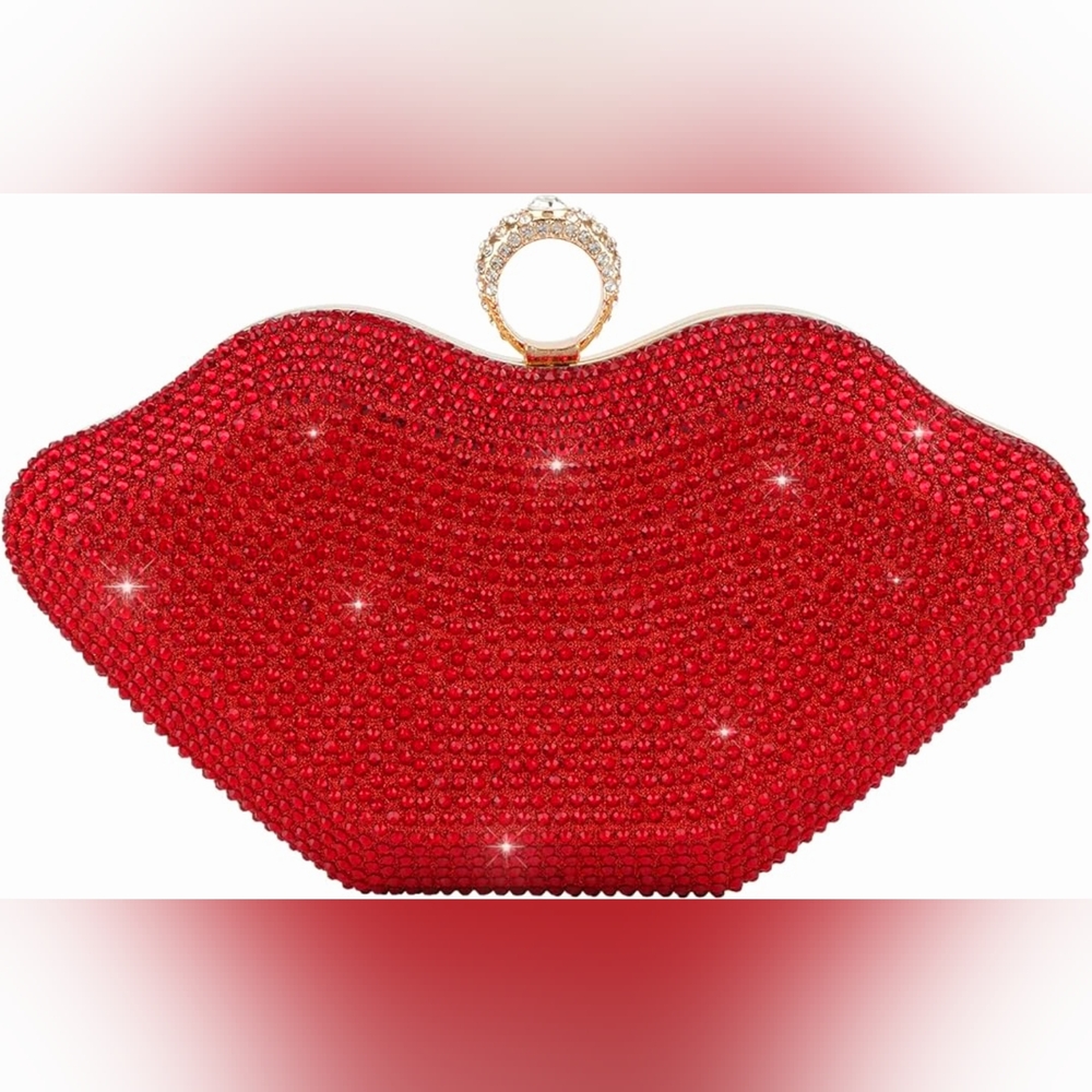 Red Crystal Clutch Bag